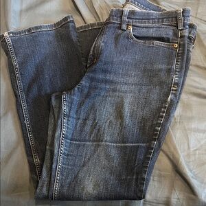 Duluth Trading Co Women's Straight Leg Blue Jeans. 14X31.